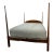 Custom Tiger Maple Mid-Century Modern Bed Frame For Sale