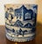 Antique Early 19th Century English George III Staffordshire Pearlware Blue & White Pottery Porter's Tankard Mug Circa 1820 For Sale In New York - Image 6 of 14