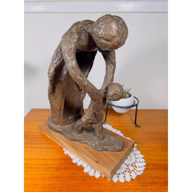 “Adult and Child” Modern Abstract Figurative Sculpture by Peter Lipman-Wulf 1965 For Sale - Image 9 of 12