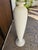 Vintage 1980s Postmodern White 1980s White Plaster Textured Ribbed Floor Lamp With Original Lamp Shade For Sale In Phoenix - Image 6 of 12
