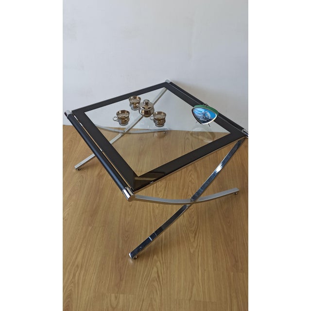Barcelona Style Chrome Coffee Table, 1970s For Sale - Image 12 of 18