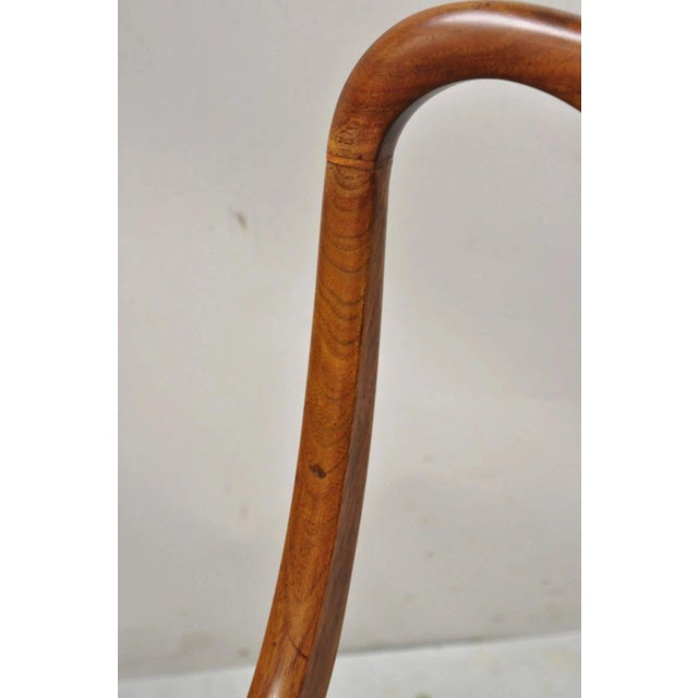 Edwardian Mahogany Sweetheart Back Bellflower Painted Dining Chairs - Set of 4 For Sale In Philadelphia - Image 6 of 12