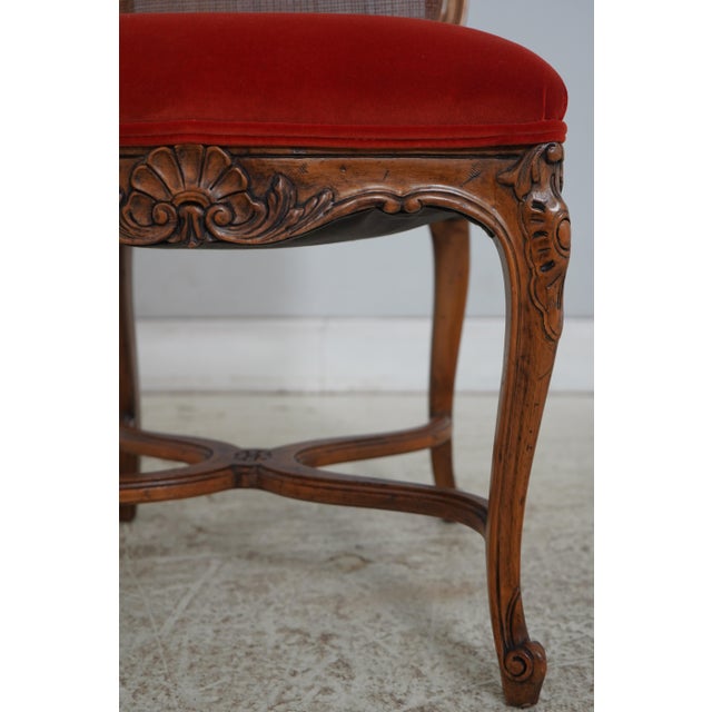 Set of 6 French Louis XV Walnut Cane Back Dining Chairs For Sale - Image 13 of 18