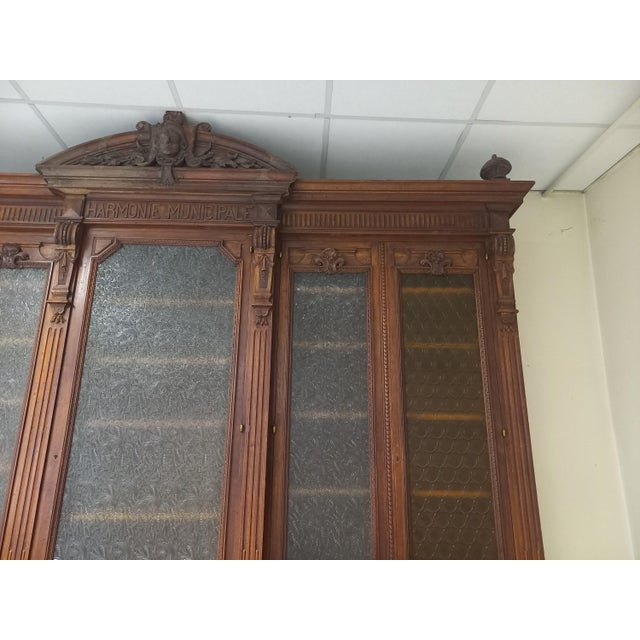 Monumental Glass Library in Oak For Sale - Image 15 of 18