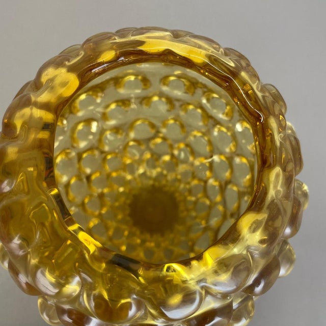 Yellow Murano Lenti Glass Vase Element attributed to Ercole Barovier and Toso, Italy, 1960s For Sale - Image 13 of 18