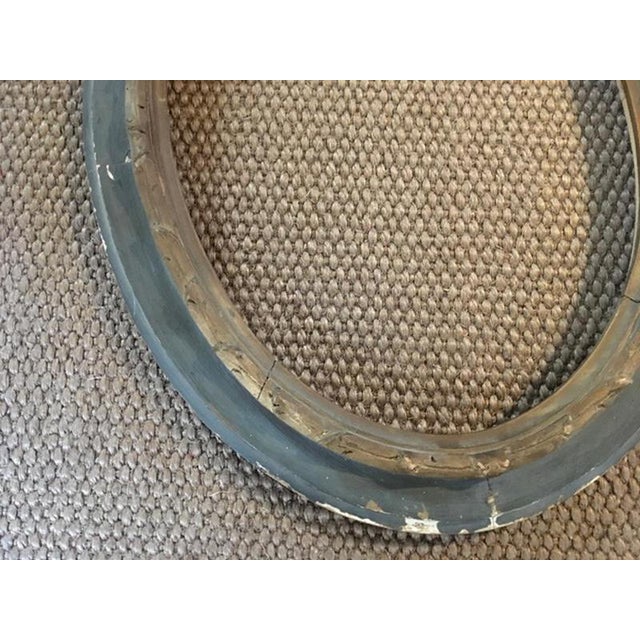 Early 19th Century Neoclassical Handmade Oval Grey and Gold Wood Frame, Italy For Sale - Image 16 of 18