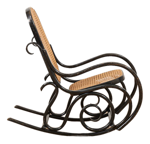 No. 10 Childrens Rocking Chair in Bentwood and Cane from Michael Thonet, 1860s