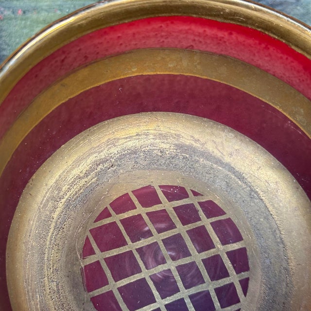 Gold Waylande Gregory Metallic Gold Glazed Art Deco Bowl For Sale - Image 8 of 12