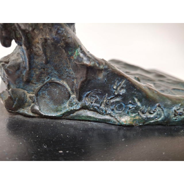 Mid-Century Modern 1960s George Koras Bronze Abstract Brutalist Sculpture "Amazon" For Sale - Image 3 of 8
