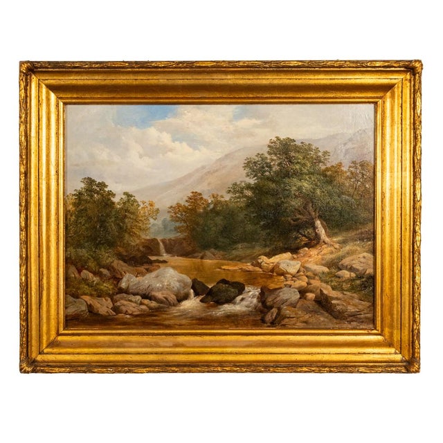 Antique English 19th Century Oil Painting River Lyn Landscape Barnstaple Devon by Albert Lane For Sale - Image 10 of 17