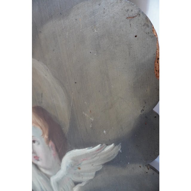 19th C Hand Painted Mirror With Angels by Mla For Sale - Image 15 of 18