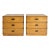 Benhardt Pecan Campaign Mid-Century Bachelor's Chests, a Pair For Sale