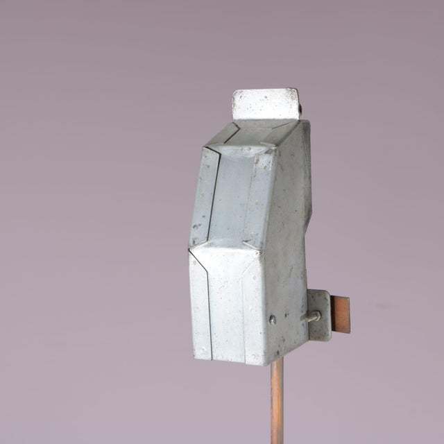 Vintage Belgian Brutalist Floor Lamp in Stone and Metal by Gerard Kuijpers, 1990s For Sale - Image 11 of 15