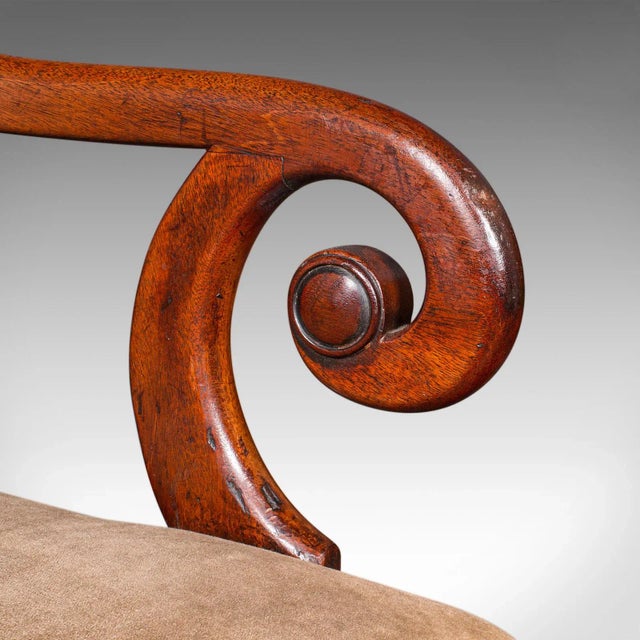 Pair of Antique Morning Room Chairs, English, Elbow Seat, Regency, Circa 1820 For Sale - Image 11 of 12