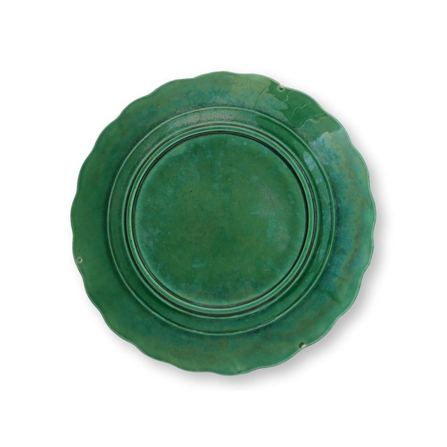 English Antique English Green Majolica Plates, Set of 10 For Sale - Image 3 of 4