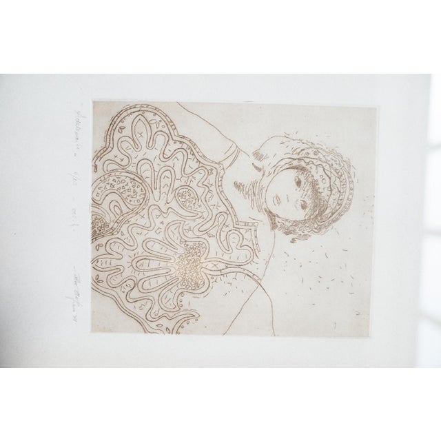 Beige Figurative Compositions, 1970-1980, Ink Artworks, Set of 2 For Sale - Image 8 of 11