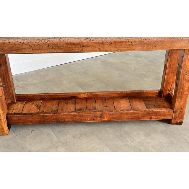 French 19th Century Oak & Beech Artisan's Workbench For Sale In Baton Rouge - Image 6 of 12