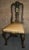 Antique Walnut Dining Chairs Italian Venetian Reverse Painted Glass Pair 1910s For Sale - Image 9 of 12