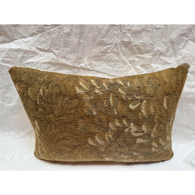 17th Century Brussels Verdure Tapestry Fragment Pillow For Sale - Image 4 of 5
