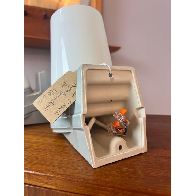 Glass Wall Lamp Model 6070 in Light Grey by Sigvard Bernadotte for Ifö, Set of 2 For Sale - Image 7 of 11