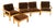 Vintage Scandinavian Oak and Corduroy Modular Living Room Set by Afra & Tobia Scarpa, 1960s, Set of 5 For Sale