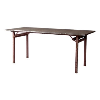 Mid-Century Industrial Work Table For Sale