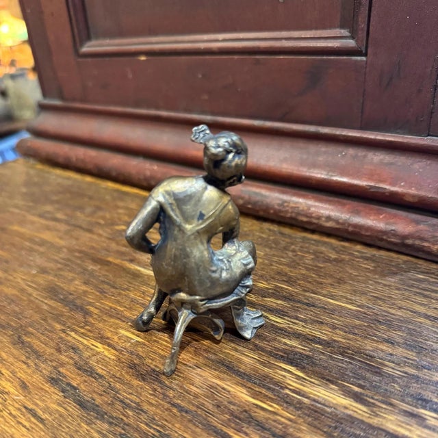 19th Century Viennese Erotic Bronze: Beauty on Flip-open Stool For Sale - Image 4 of 8