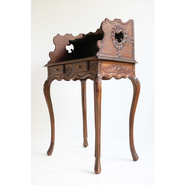 Antique French Louis XV Oak Nightstand, 1900s For Sale - Image 14 of 14