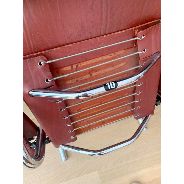 Bauhaus Cinema Series Chrome & Leather Armchair Bench Cinema by Pfalzberger, 1970s For Sale - Image 12 of 18