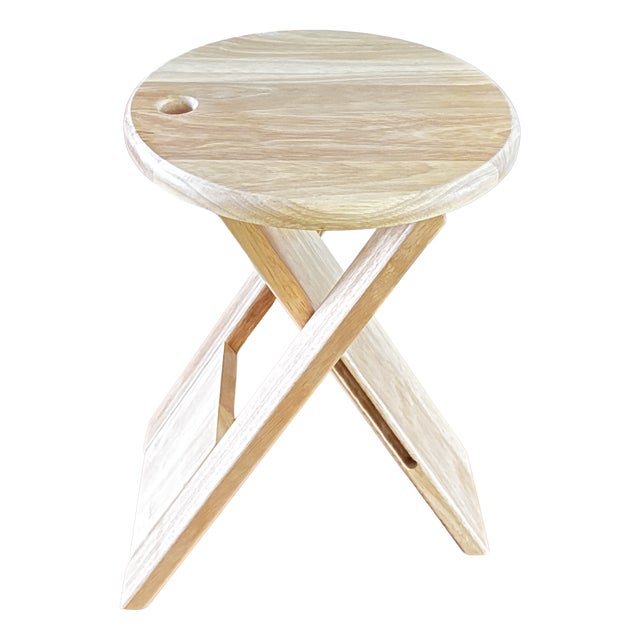 Folding Wooden Stool by Adrian Reed, France, 1970 For Sale