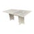 Mid-20th Century Italian Calacatta Marble Dining Table on Double Pedestal Base For Sale