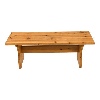 Scandinavian Pine Bench For Sale