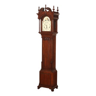 Sligh John Goddard Cherry Newport Tall Cased Grandfather Clock For Sale