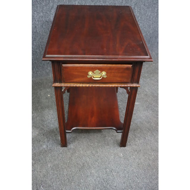 Mid 20th Century Pennsylvania Classics Chippendale Style Cherry Side Table For Sale - Image 5 of 10
