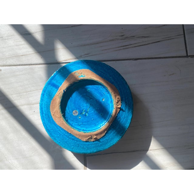 Mid-Century Modern Vintage Bitossi Ashtray: Mid-Century Modern Italian Ceramic, Rimini Blue For Sale - Image 3 of 5
