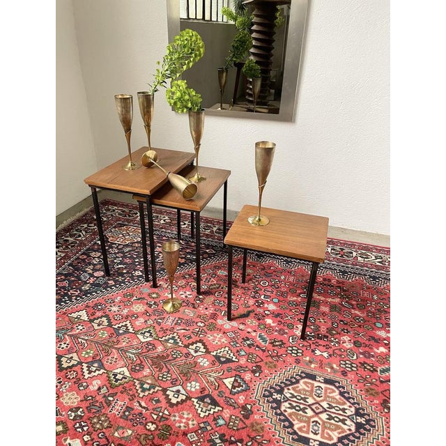 Modernist Teak Nesting Tables, 1950s, Set of 3 For Sale - Image 12 of 18