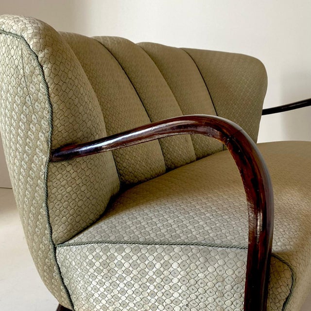 Wood Art Deco Two-Seats Sofa from Malatesta and Mason, 1950s For Sale - Image 7 of 12