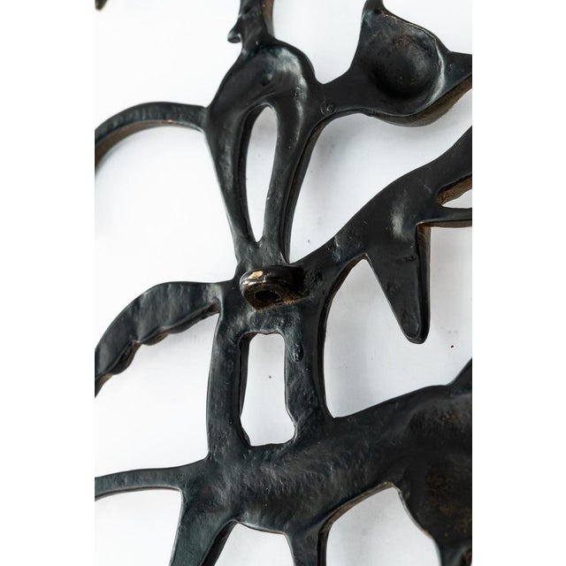 Black Brass Donkey, Dog, Cat and Cock Key Hanger by Walter Bosse for Herta Baller, Austria, 1950 For Sale - Image 8 of 9