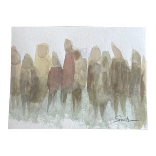 Signed Original Watercolor Painting “Movement” For Sale