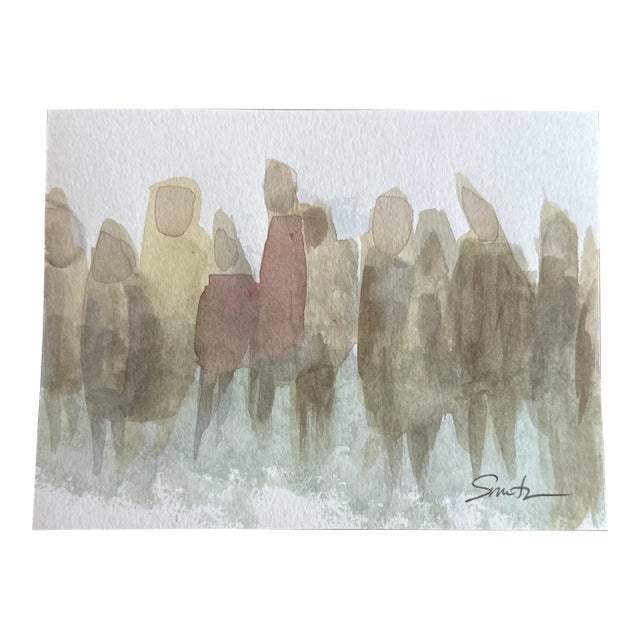 Signed Original Watercolor Painting “Movement” For Sale