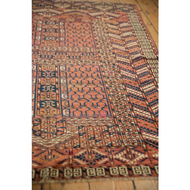 Textile Antique Turkmen Square Rug - 4' X 4'11" For Sale - Image 7 of 10