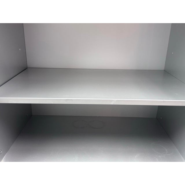 Circa 1990's Industrial Metal + Glass Cabinet For Sale - Image 11 of 12