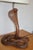 Vintage 1970s Carved Wood Indian Cobra Lamp For Sale - Image 10 of 18