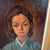 Portraiture Midcentury Oil Portrait of a Woman Beautifully Framed For Sale - Image 3 of 10