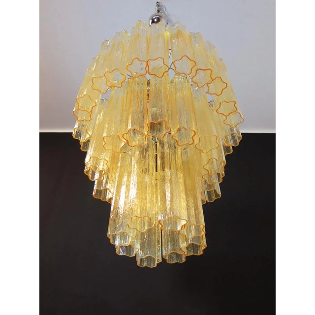 1980s Large Murano Glass 3-Tier Chandelier, 1981 For Sale - Image 5 of 13