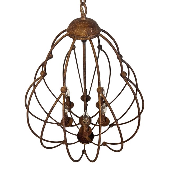 Mediterranean Whitney Iron Chandelier For Sale - Image 4 of 5