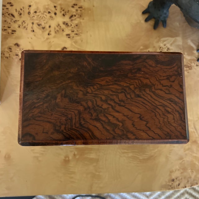Antique English Walnut Tea Caddy For Sale - Image 4 of 9