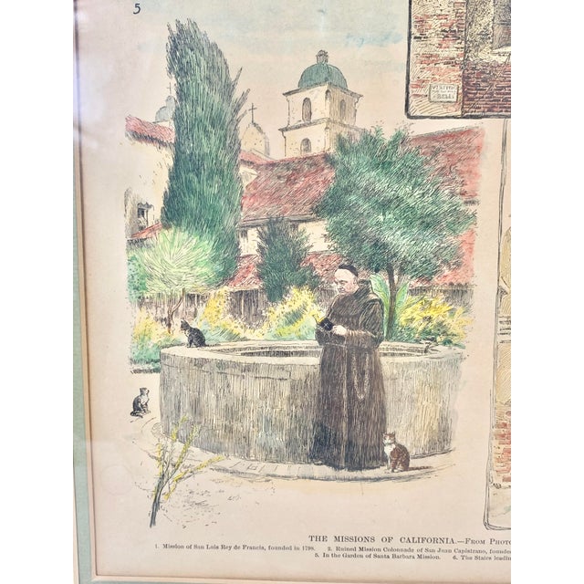 Vintage Missions of California Print For Sale - Image 9 of 11