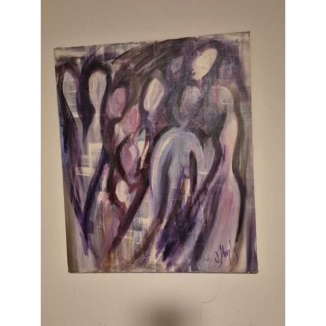2000 - 2009 2004 " Ghosts Among Us" Original Signed Modern Painting For Sale - Image 5 of 16