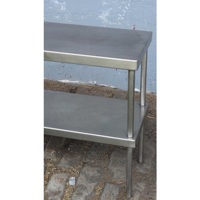 Industrial Commercial Grade Stainless Steel Shelving Two Tier Elongated